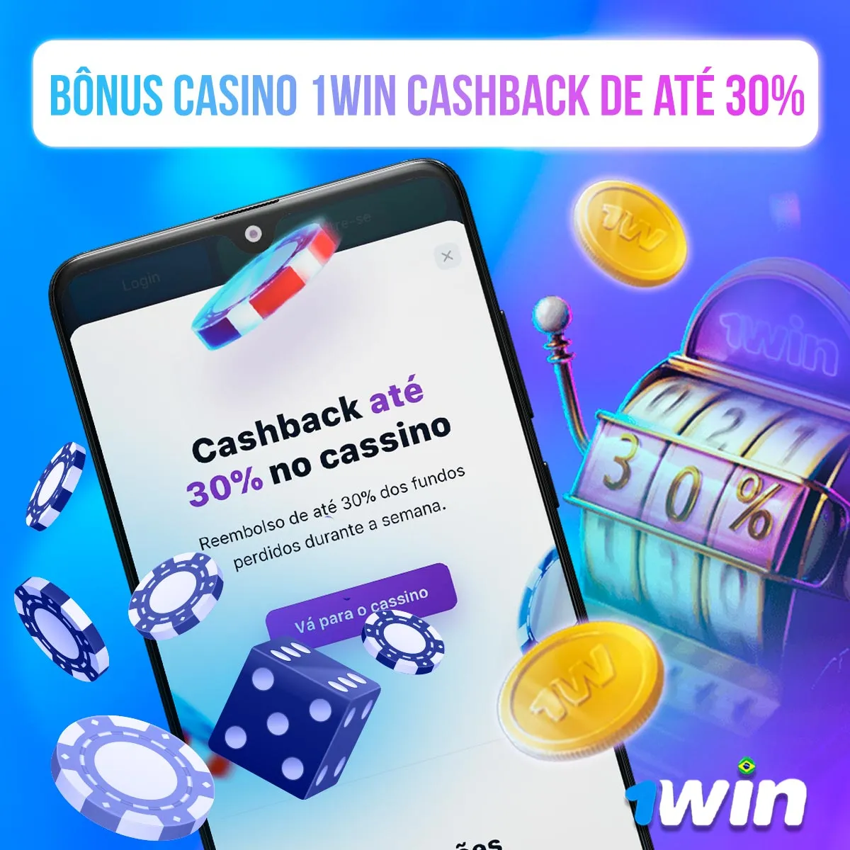 Cashback de até 30% de bônus de cassino da casa de apostas 1win no mercado brasileiro
