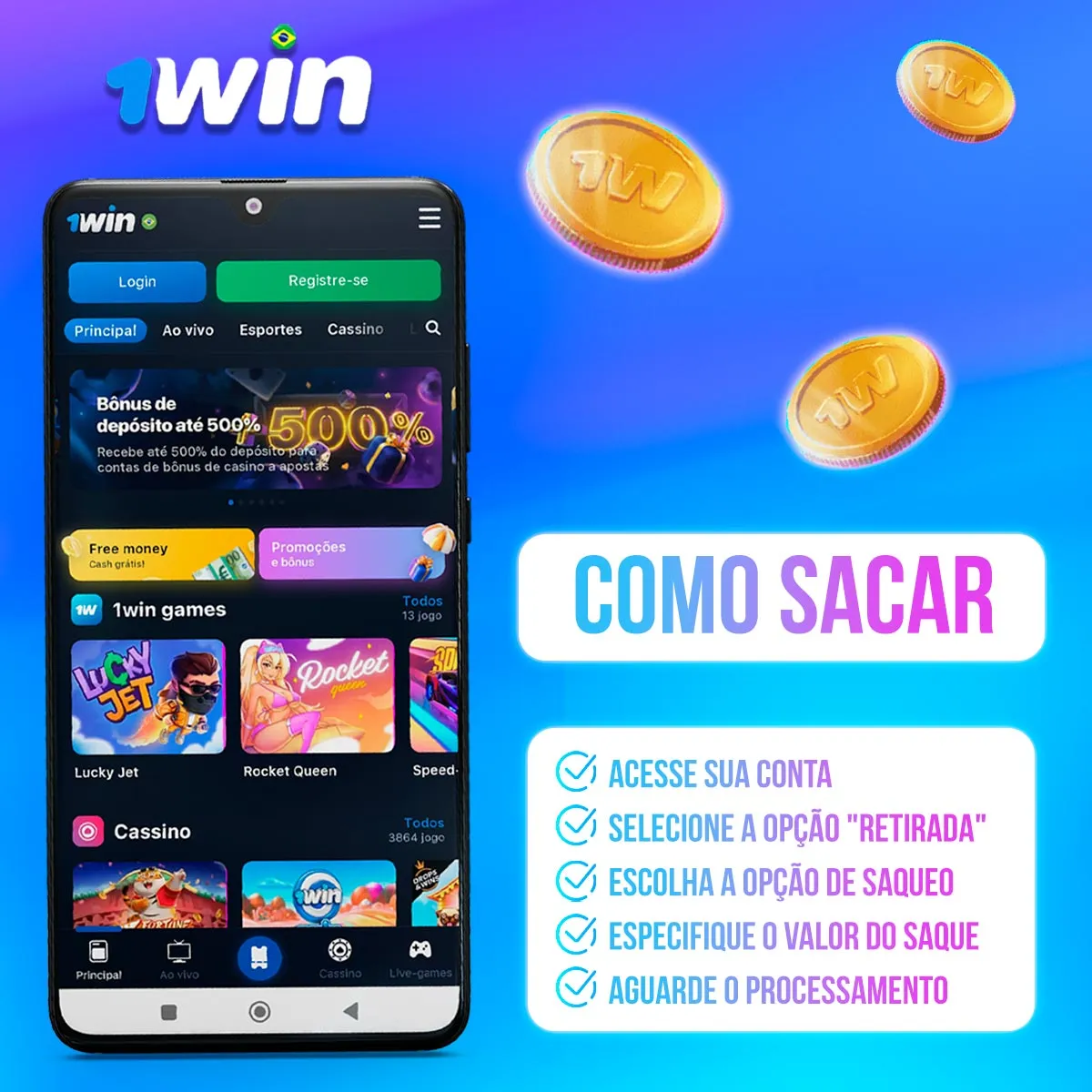 Como sacar dinheiro na casa de apostas 1win no mercado brasileiro