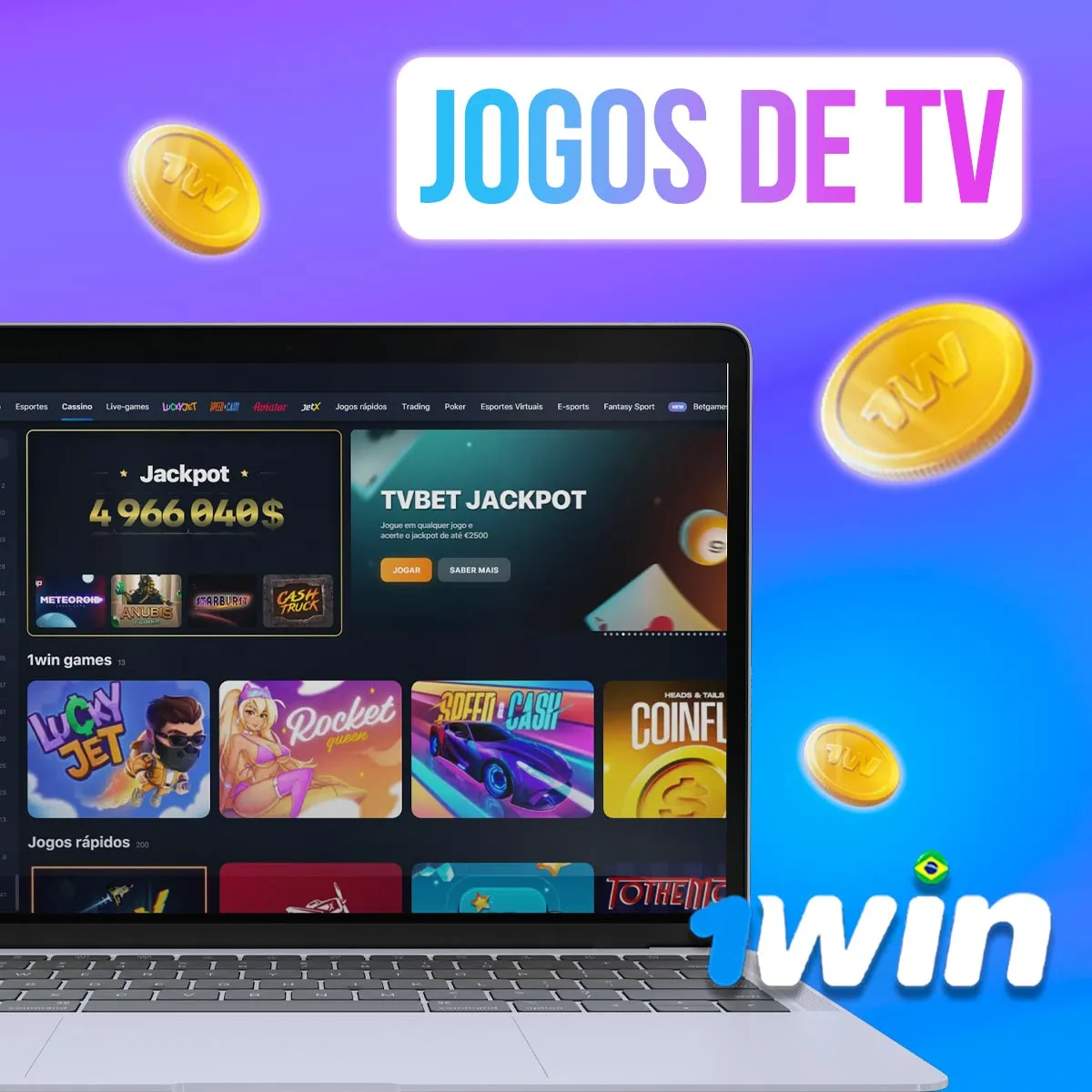 Os jogos de TV no cassino da casa de apostas 1win no mercado brasileiro