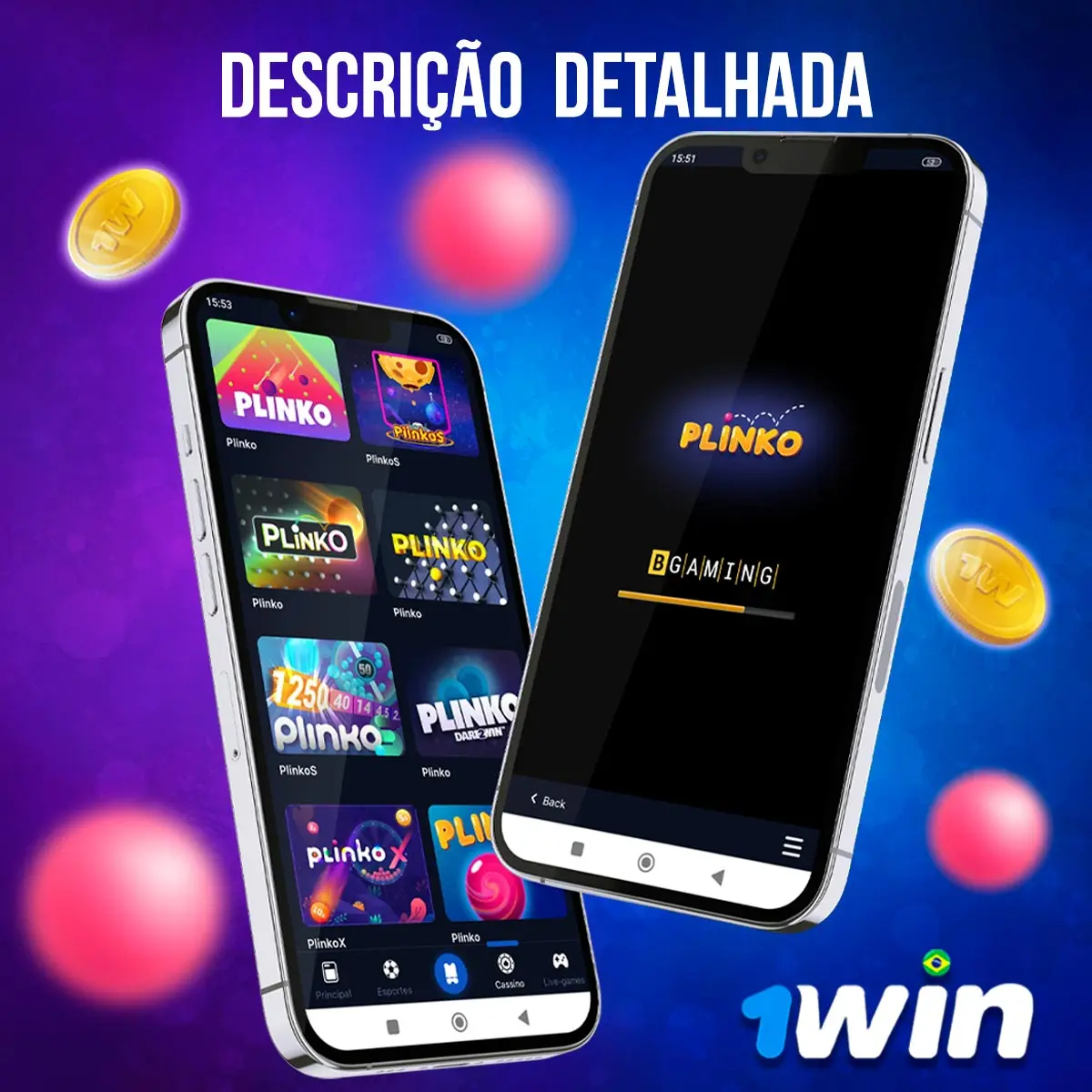 Detalhada do jogo Plinko 1win